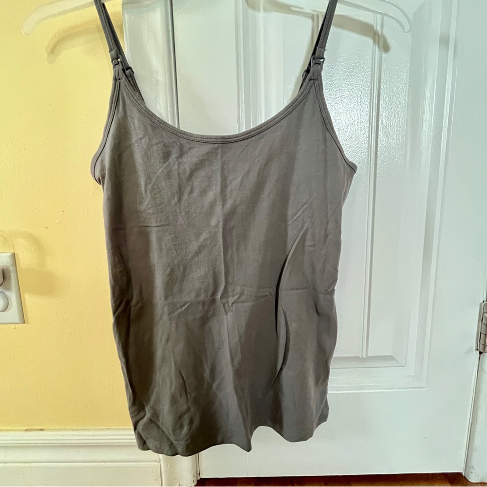 3/$15 Grey nursing tank top - maternity